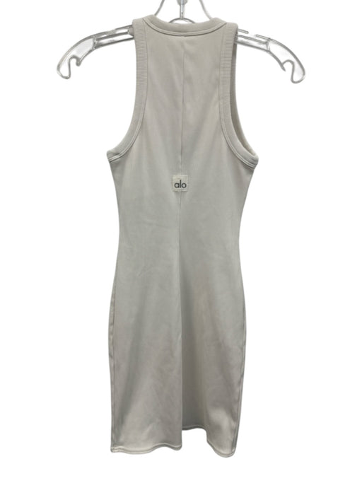 Alo Yoga Size XS White Polyester Blend Ribbed bodycon Sleeveless Mini Dress White / XS
