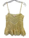 Rococo Sand Size S Yellow Cotton Gauze Lace Pintuck Spaghetti Strap Top Yellow / S