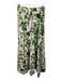 Cara Cara Size 2 White & Green Cotton Blend Botanical Maxi Bustier Skirt Set White & Green / 2