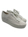 Veronica Beard Shoe Size 8 Ivory White Canvas Rubber Sole Stitch Detail Sneakers Ivory White / 8