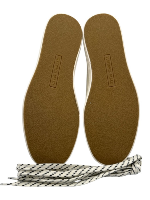 Veronica Beard Shoe Size 8 Ivory White Canvas Rubber Sole Stitch Detail Sneakers Ivory White / 8