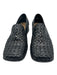 Apostrophe Shoe Size 7.5 Black Leather Upper Square Toe Woven Block Heel Loafers Black / 7.5