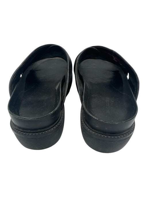 Vagabond Shoe Size 38 Black Leather Upper open toe Criss Cross Platform Sandals Black / 38