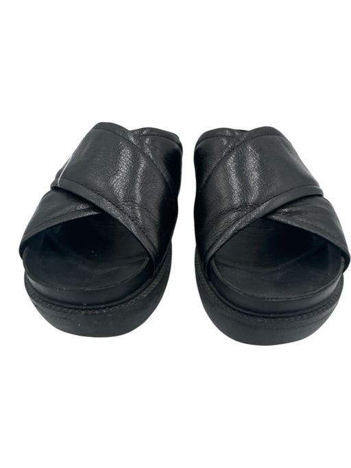 Vagabond Shoe Size 38 Black Leather Upper open toe Criss Cross Platform Sandals Black / 38