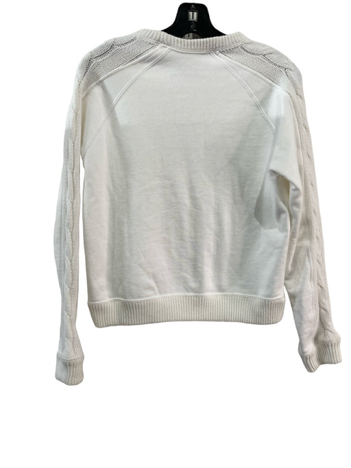 Tuckernuck Size XS White Cotton & Acrylic Cable Knit Sweatshirt White / XS