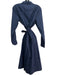J. Crew Size 12 Navy Blue Cotton Tie Belt Button Front Dress Navy Blue / 12