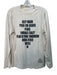 Moncler AS IS Size Est L Off White & Black Cotton Words Men's Long Sleeve Shirt Est L