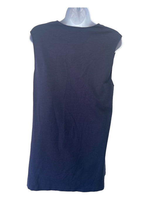 The Row Size L Navy Modal Blend Scoop Neck Sleeveless Seam Detail Top Navy / L