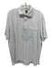 Sid Mashburn Size XL White Cotton Solid Polo Men's Short Sleeve XL