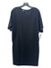 Lafayette 148 Size L Black Viscose Blend Round Neck Short Sleeve Shift Dress Black / L