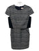 Tory Burch Size S Black & Gray Cotton & Wool Blend Tweed Cap Sleeve Dress Black & Gray / S