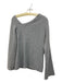 A.L.C. Size XS Gray Wool & Cashmere Asymetric Neckline Long Bell Sleeve Sweater Gray / XS