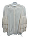 Co Size S Cream Silk Button Up Micro Pleat Long Sleeve Top Cream / S