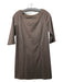 Atos Lombardini Size 42 Brown Viscose & Polyamide Half Sleeve Knee Length Dress Brown / 42