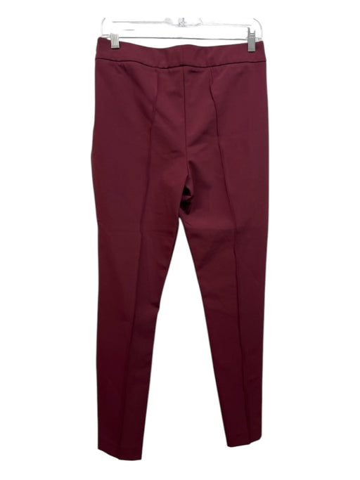 Lafayette 148 Size 6 Burgundy Red Poly Blend Mid Rise Side Zip Skinny Pants Burgundy Red / 6