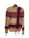 Tory Burch Size XS Burgundy Red & Beige Wool & Mohair Rib Knit Mock Neck Sweater Burgundy Red & Beige / XS