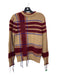 Tory Burch Size XS Burgundy Red & Beige Wool & Mohair Rib Knit Mock Neck Sweater Burgundy Red & Beige / XS