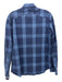 Billy Reid Size M Blue & Navy Cotton Plaid Button Down Men's Long Sleeve Shirt M