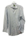 Sid Mashburn Size M Light Blue & White Cotton Striped Men's Long Sleeve Shirt M