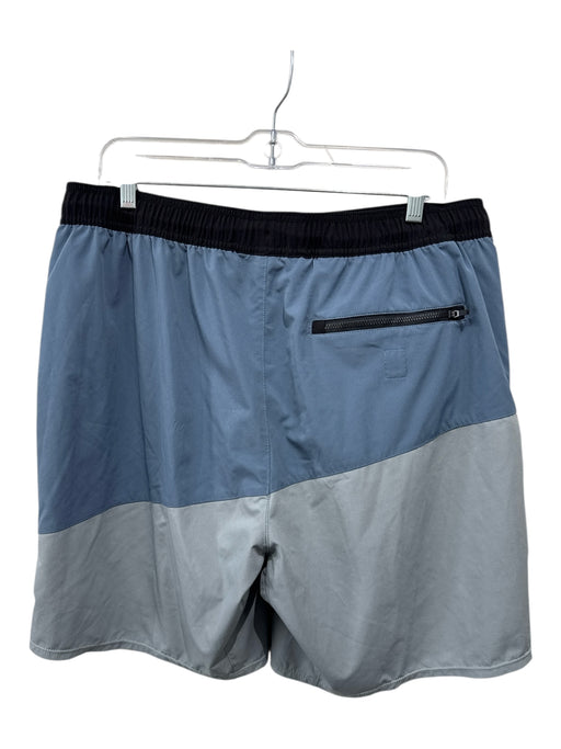 Vuori Size Est XL Blue & Gray Synthetic Color Block Athleisure Men's Shorts Blue & Gray / Est XL
