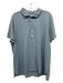 Billy Reid Size XL Blue Cotton Solid Polo Men's Short Sleeve Blue / XL