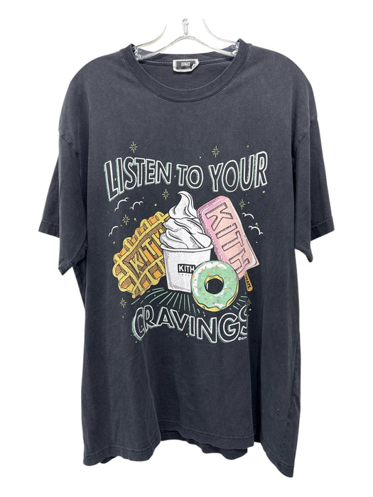 Kith Size Est XL Black Cotton Blend Ice Cream T Shirt Men's Short Sleeve Black / Est XL