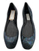 Jimmy Choo Shoe Size 39 Iridescent Black Canvas Rubber Sole Shimmer Flats Iridescent Black / 39