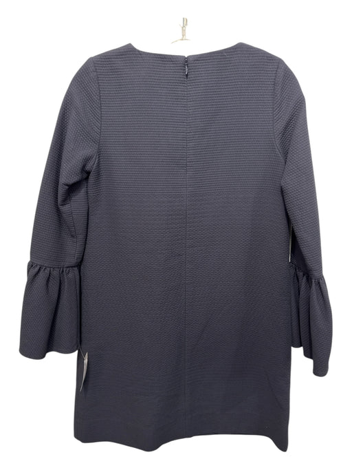Ann Mashburn Size XS Navy Blue Cotton puckered Long Flare Sleeve Back Zip Dress Navy Blue / XS