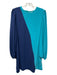 Trina Turk Size M Navy & Turquiose Recycled Polyester Long Balloon Sleeve Dress Navy & Turquiose / M