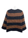 Tuckernuck Size XS Brown & Black Polyester & Wool Ribbed 3/4 Sleeve Sweater Brown & Black / XS