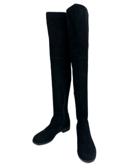 Stuart Weitzman Shoe Size 7 Black Suede Over the Knee Side Zip Boots Black / 7