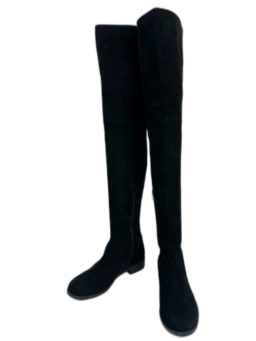 Stuart Weitzman Shoe Size 7 Black Suede Over the Knee Side Zip Boots Black / 7