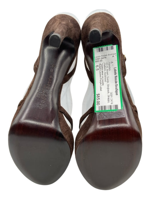 Ralph Lauren Purple Label Shoe Size 6.5 Brown Suede Slingback Strappy Sandals Brown / 6.5