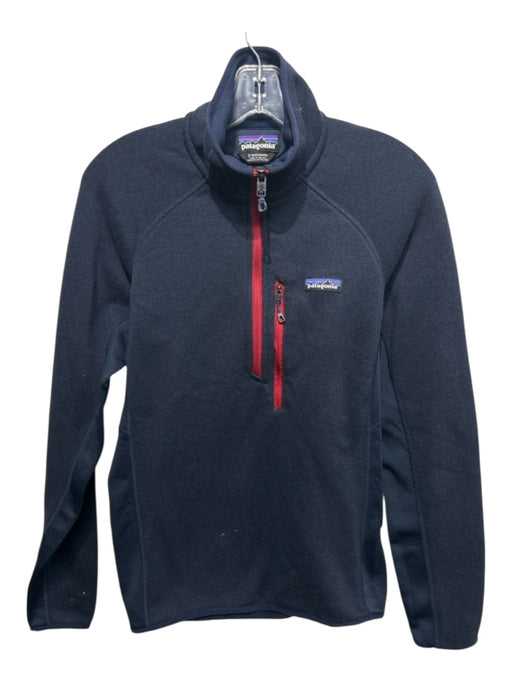 Patagonia Size S Navy Synthetic Solid Quarter Zip Men's Jacket Navy / S