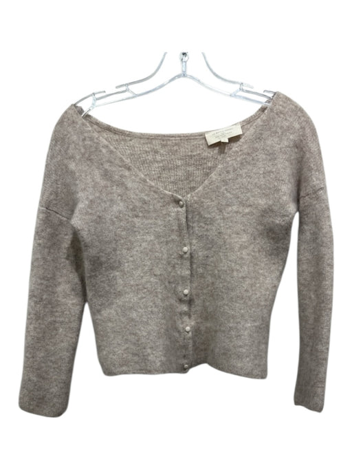 La maille sezane Size M Light Beige Baby Alpaca Button Down Long Sleeve Cardigan Light Beige / M