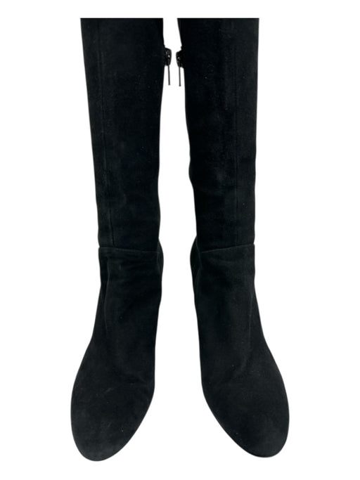 Stuart Weitzman Shoe Size 6.5 Black Suede Side Zip Pointed Toe Pump Boots Black / 6.5