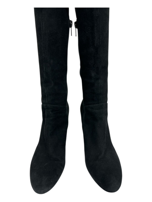 Stuart Weitzman Shoe Size 6.5 Black Suede Side Zip Pointed Toe Pump Boots Black / 6.5