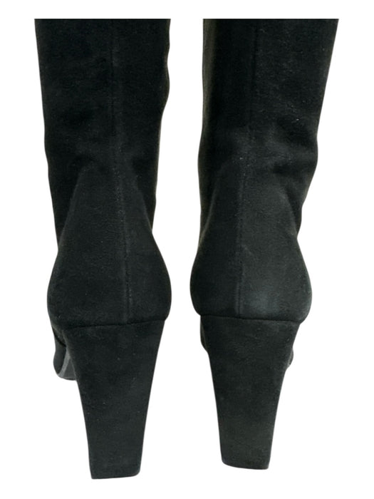 Stuart Weitzman Shoe Size 6.5 Black Suede Side Zip Pointed Toe Pump Boots Black / 6.5