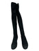 Stuart Weitzman Shoe Size 7.5 Black Suede Chelsea Wedge Over the Knee Boots Black / 7.5