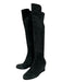 Stuart Weitzman Shoe Size 7.5 Black Suede Chelsea Wedge Over the Knee Boots Black / 7.5