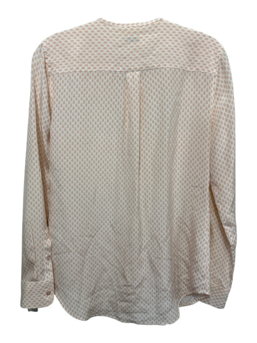 Equipment Femme Size S Light Pink & White Silk Drop Print Long Sleeve Top Light Pink & White / S