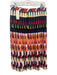 J Crew 365 Size 4 Multi Polyester Geometric Pleated Back Zip Midi Skirt Multi / 4