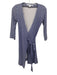 Diane Von Furstenberg Size 0 Indigo Blue & White Viscose Blend Geometric Jacket Indigo Blue & White / 0