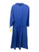 COS Size 12 Blue Modal Blend 3/4 Sleeve Collared 1/2 Button Front Dress Blue / 12