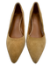 Donald Pliner Shoe Size 5.5 Tan Brown Leather Upper Suede Almond Toe Pumps Tan Brown / 5.5