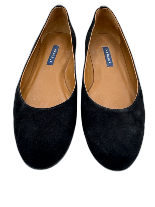 Margaux Shoe Size 37.5N Black Leather Upper Suede Round Toe Pump Flats Black / 37.5N