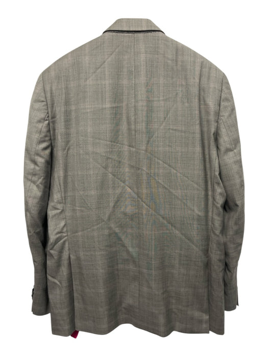 Jack Victor AS IS Gray & Pink Wool Plaid 2 Button Men's Suit Gray & Pink / 44