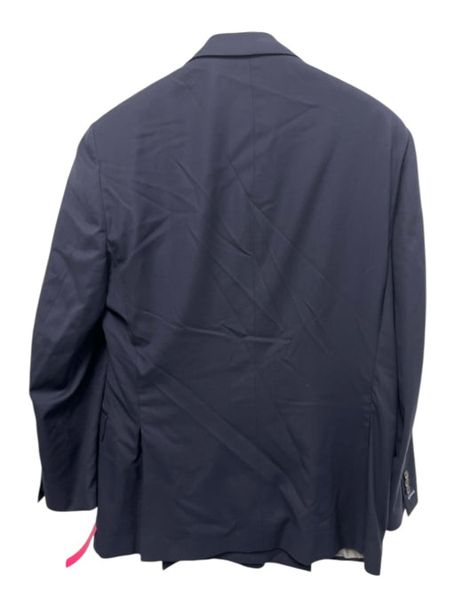 Samuelson Navy Blue Wool Solid 2 Button Men's Suit Navy Blue / 44