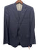 Samuelson Navy Blue Wool Solid 2 Button Men's Suit Navy Blue / 44