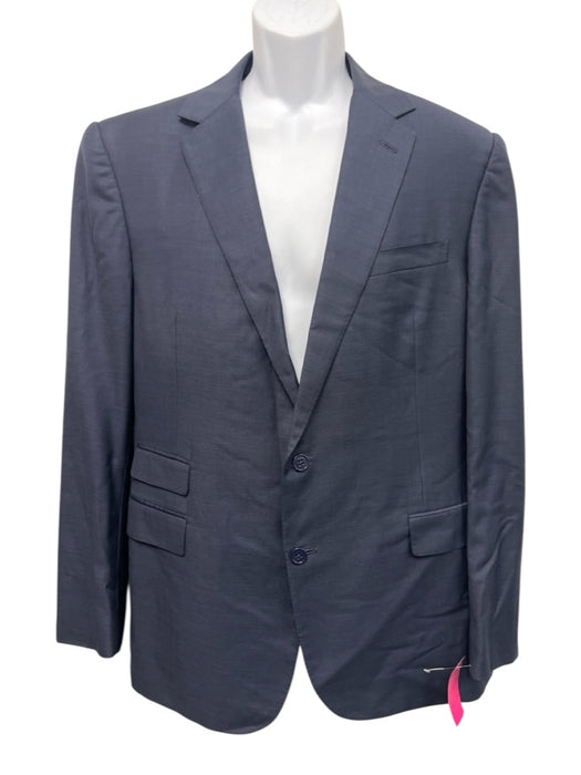 Ralph Lauren Purple Navy Blue Wool Solid 2 Button Men's Suit Navy Blue / 44L